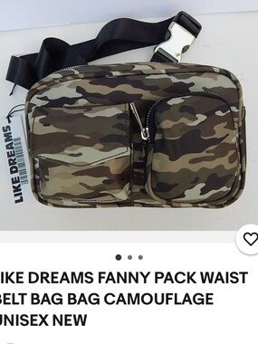 Like Dreams Camouflage Men's Waist Belt Bag - Green Camo
